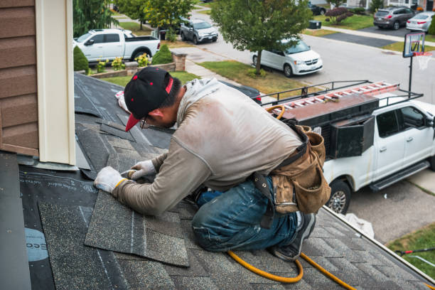 Professional Roof Installation technician working in Salem, MA
